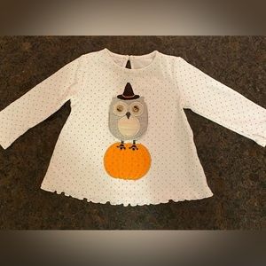 Mud Pie Little Girls' Halloween Owl Pumpkin Long Sleeve‎ Tunic